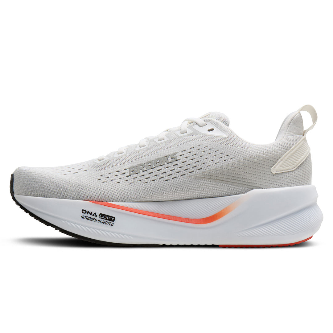 Brooks Ghost Max 4 Mens | White/red/black