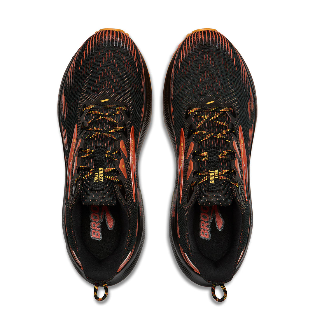 Brooks Ghost Trail Mens | Black/red/orange