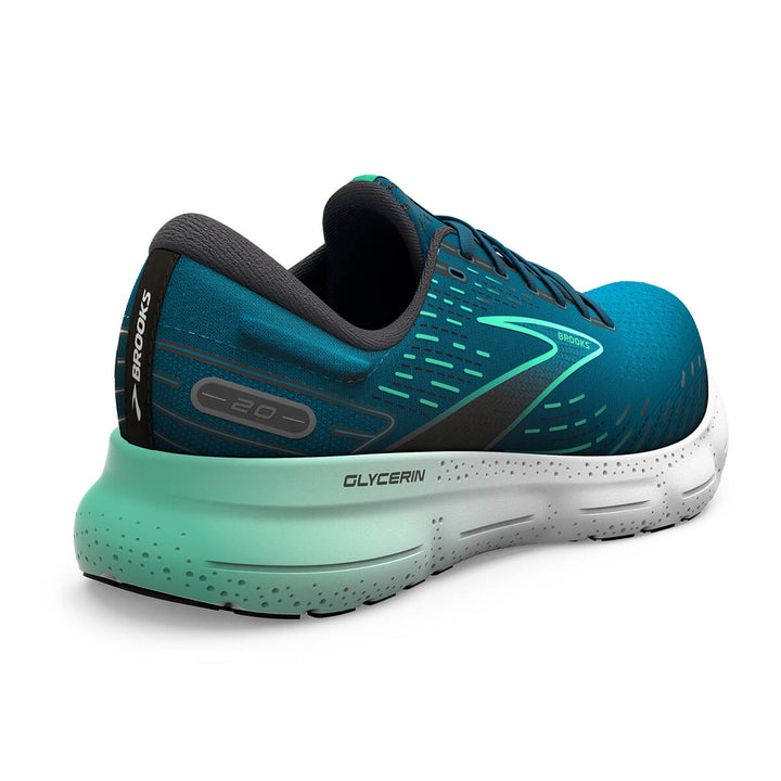 Brooks Glycerin 20 Mens running shoes | Moroccan Blue | back view
