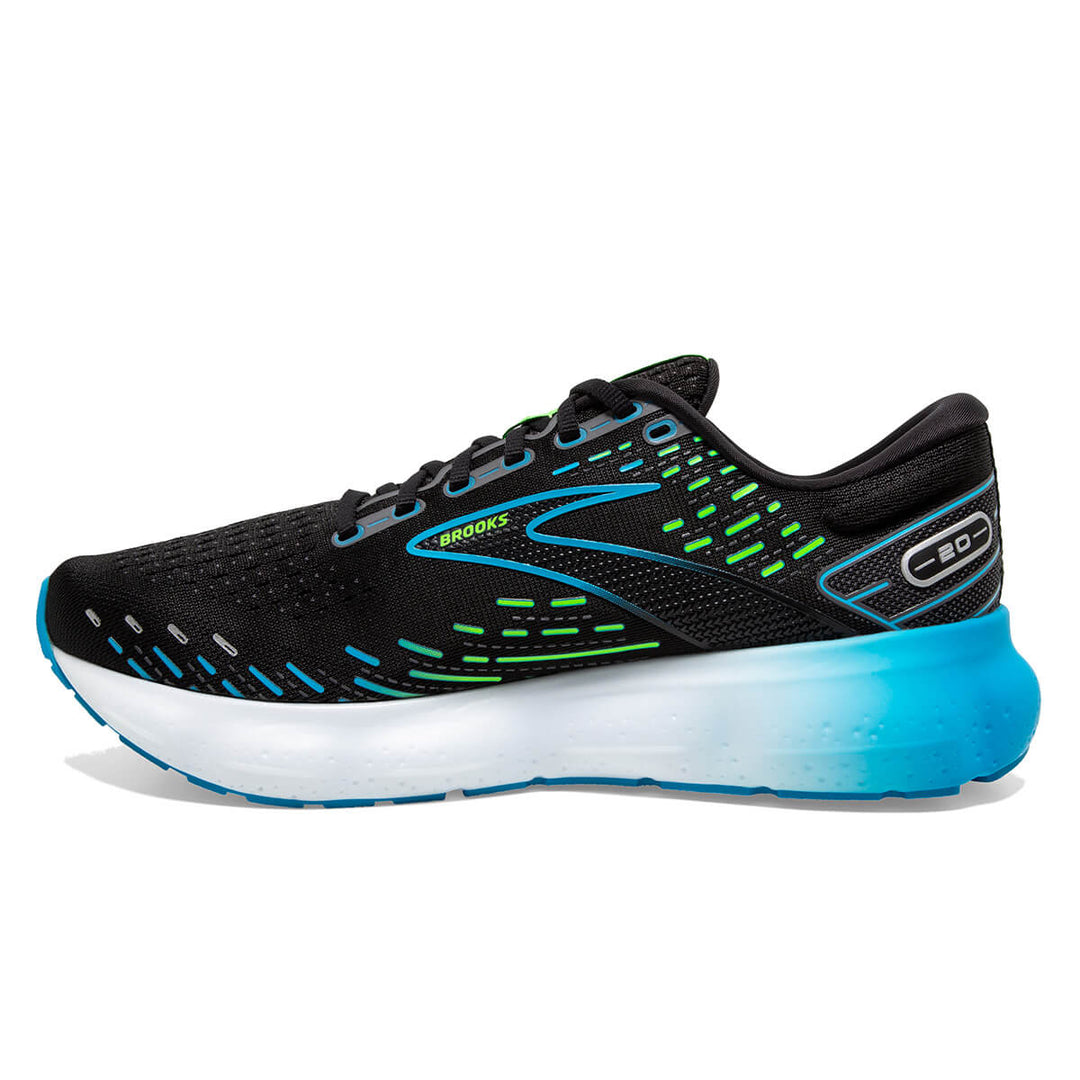 Brooks Glycerin 20 Mens Black hawaiian Ocean | medial view