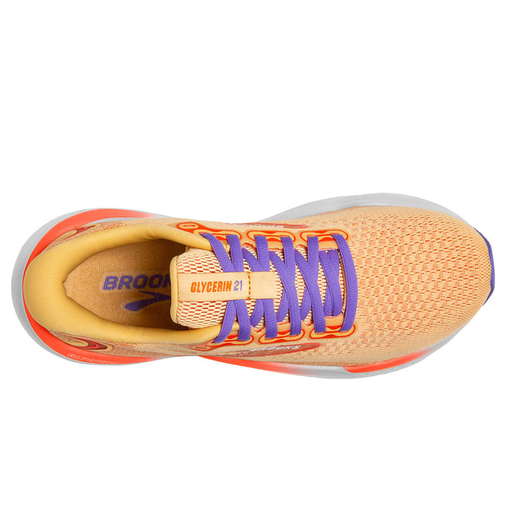 Brooks Glycerin 21 Womens Running Shoes | Sunburst | top