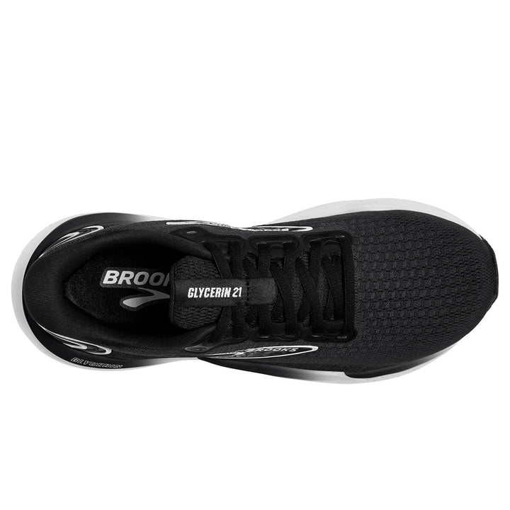 Brooks Glycerin 21 Womens Running Shoes | Black/grey | top