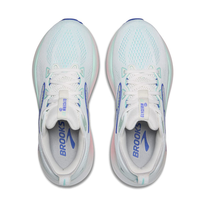 Brooks Glycerin 22 Womens | White/limpet Shell/amparo Blue