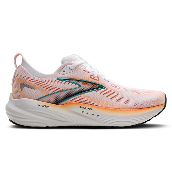 Brooks Glycerin 22 Mens | White/orange/green Blue Slate