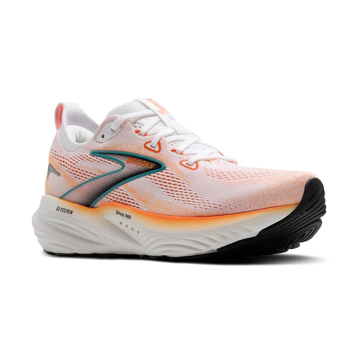 Brooks Glycerin 22 Mens | White/orange/green Blue Slate