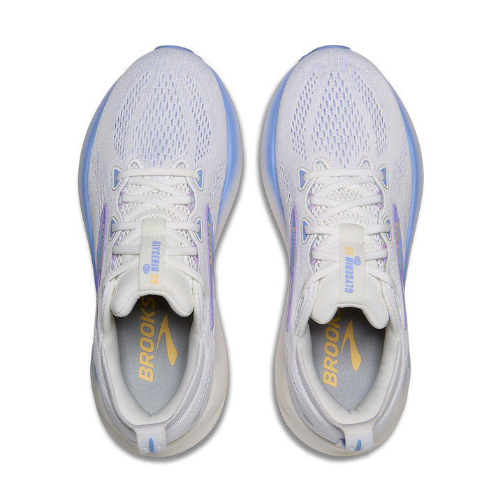 Brooks Glycerin 22 Womens | White/Blue Heron/Apricot