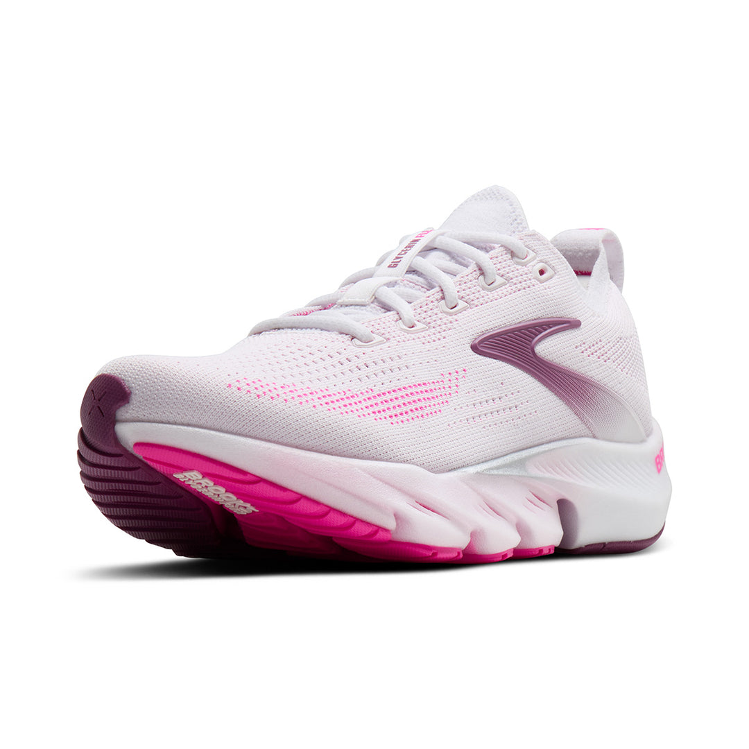 Brooks Glycerin Flex Womens | White/cyber Pink/argyle