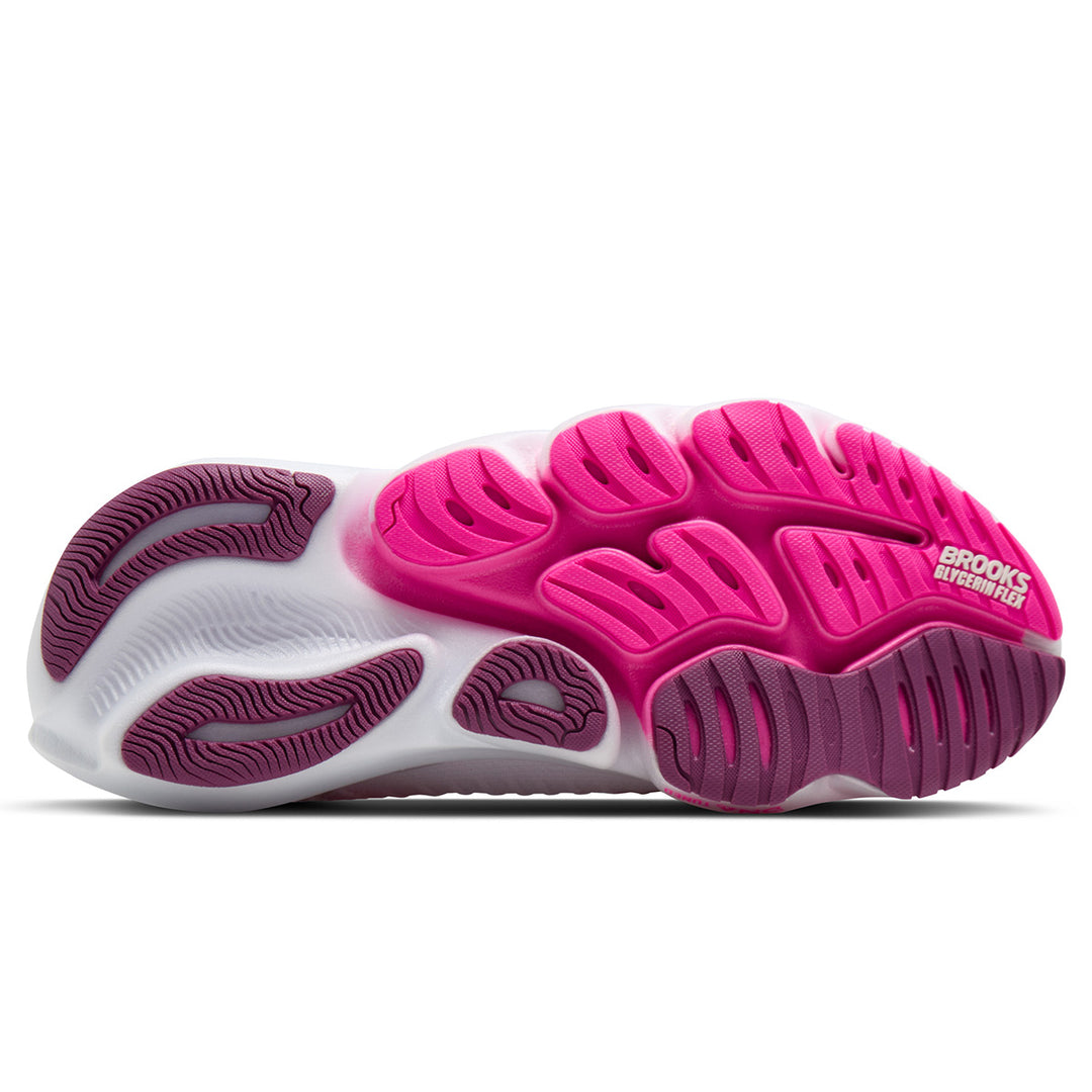 Brooks Glycerin Flex Womens | White/cyber Pink/argyle
