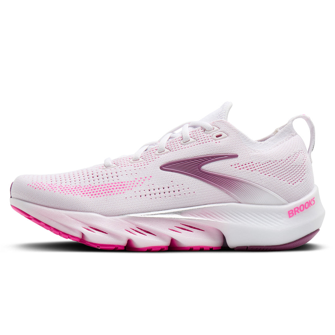 Brooks Glycerin Flex Womens | White/cyber Pink/argyle