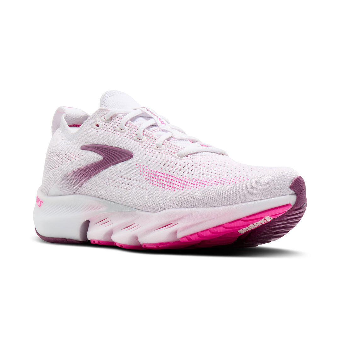 Brooks Glycerin Flex Womens | White/cyber Pink/argyle