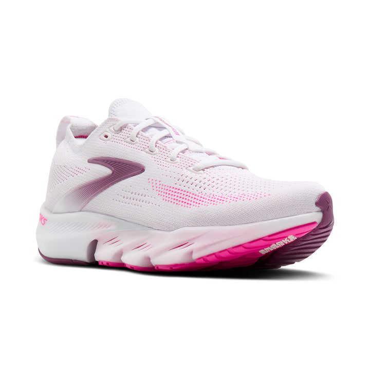 Brooks Glycerin Flex Womens | White/cyber Pink/argyle