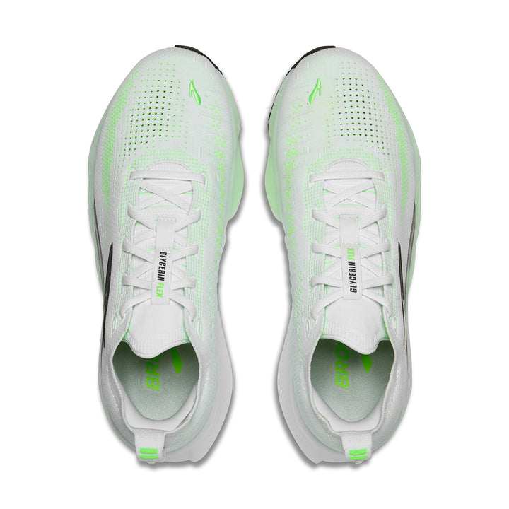 Brooks Glycerin Flex Mens | White/green Gecko/phantom