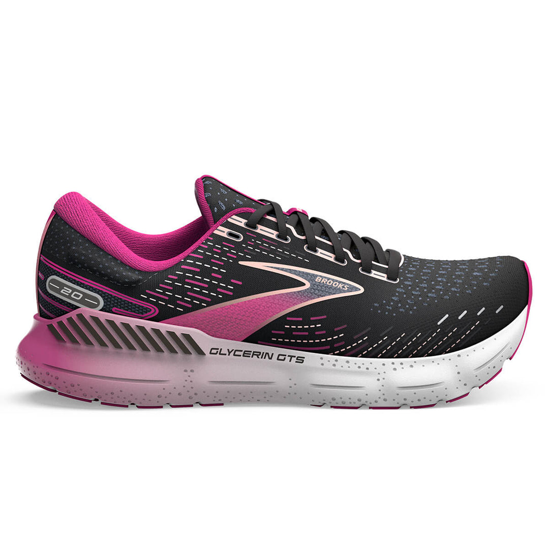Brooks Glycerin GTS 20 Womens running shoes | Black/fuchsia