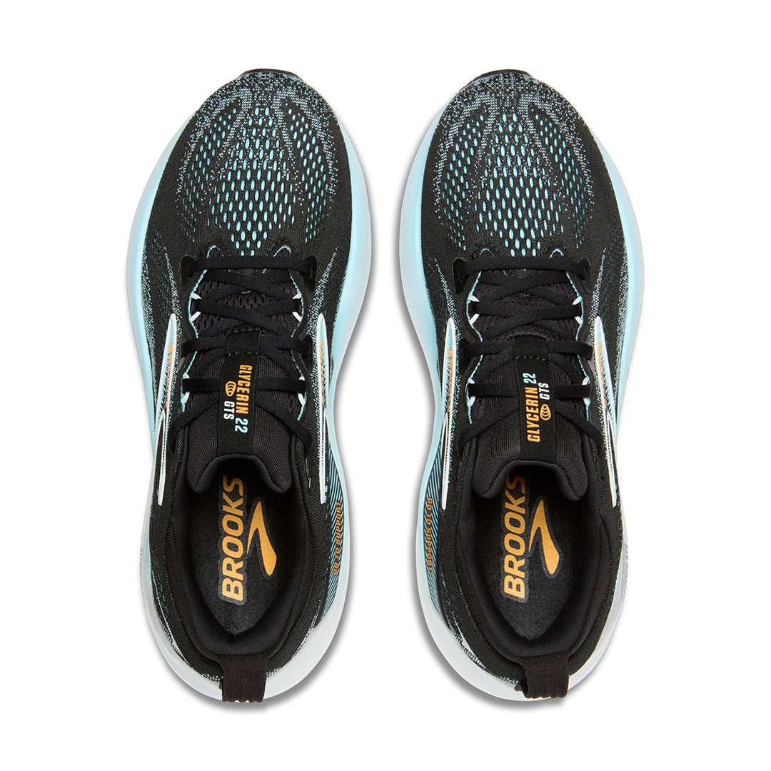 Brooks Glycerin GTS 22 Mens | Black/atomizer/blazing Orange