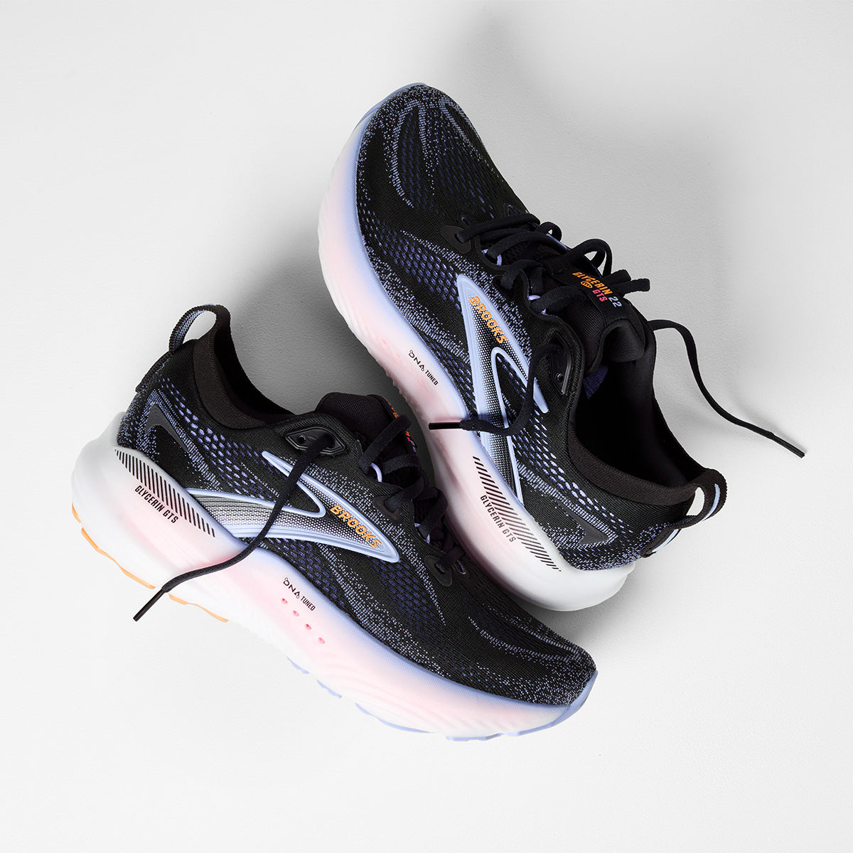 Brooks Glycerin GTS 22 Womens | Black/blue Heron/orange