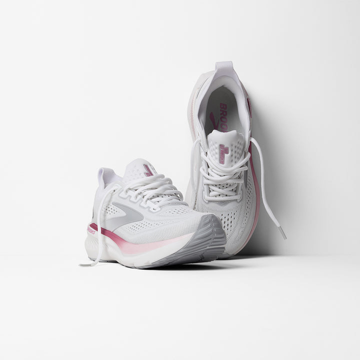 Brooks Glycerin GTS 23 Womens | White/harbor Mist/metallic