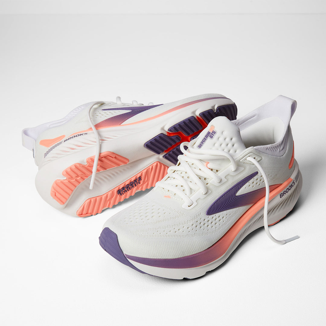 Brooks Glycerin GTS 23 Womens | White/mulled Grape/clear
