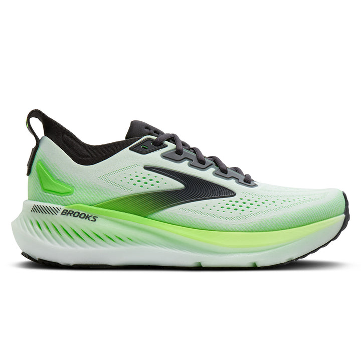 Brooks Glycerin GTS 23 Mens | White/phantom/green Gecko