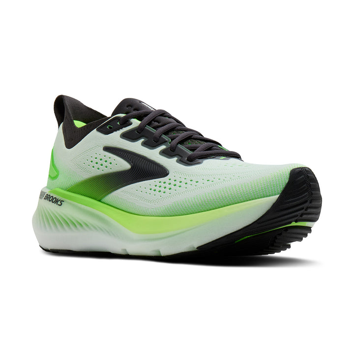 Brooks Glycerin GTS 23 Mens | White/phantom/green Gecko