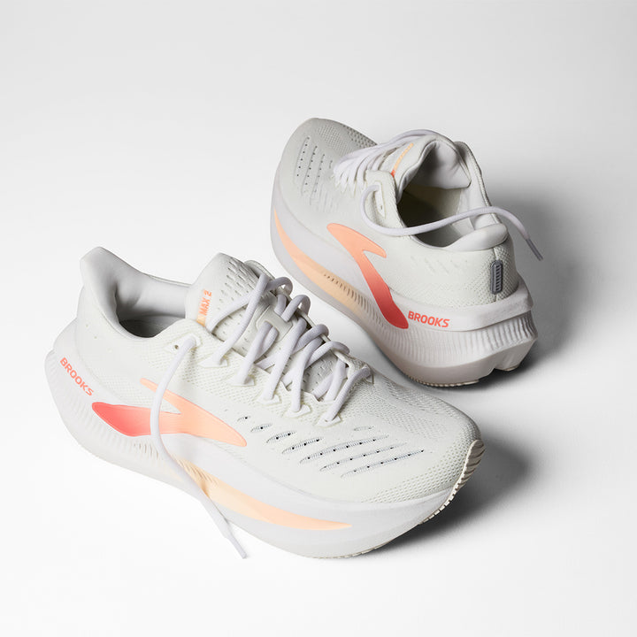 Brooks Glycerin Max 2 Womens | White/coral/peach