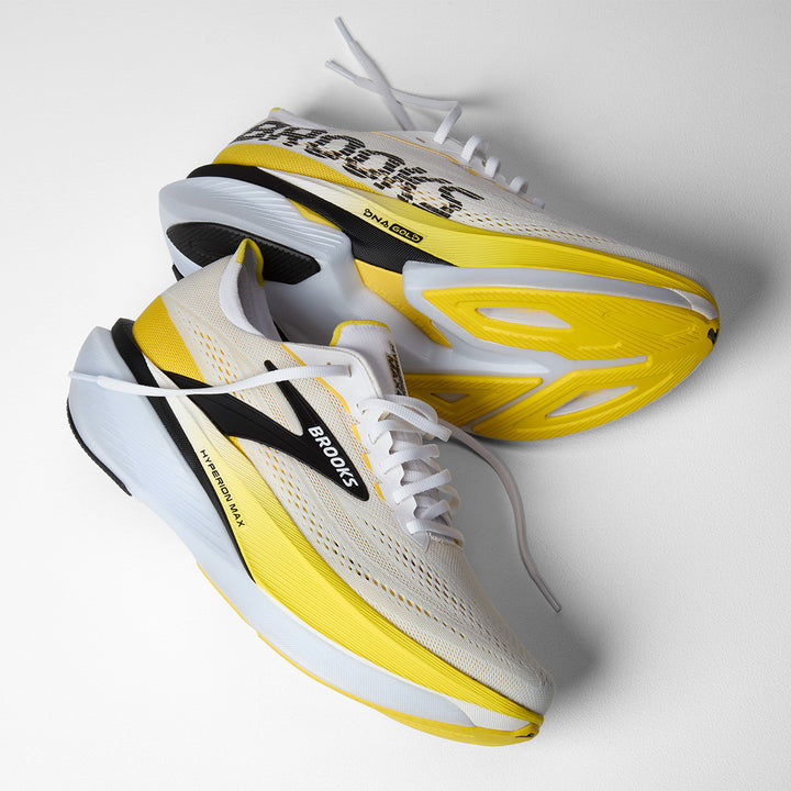 Brooks Hyperion Max 4 Mens | White/cyber Yellow/black