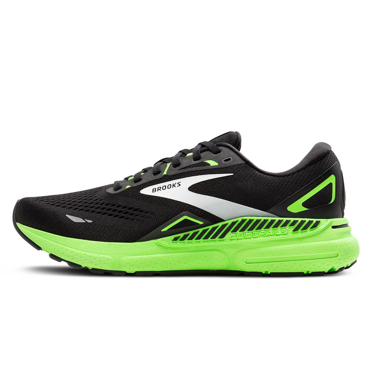 Brooks Adrenaline GTS 23 Mens Black green white Alexandra Sports