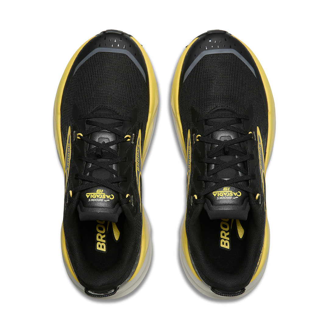 Brooks Cascadia 19 Mens | Black/yellow/chateau