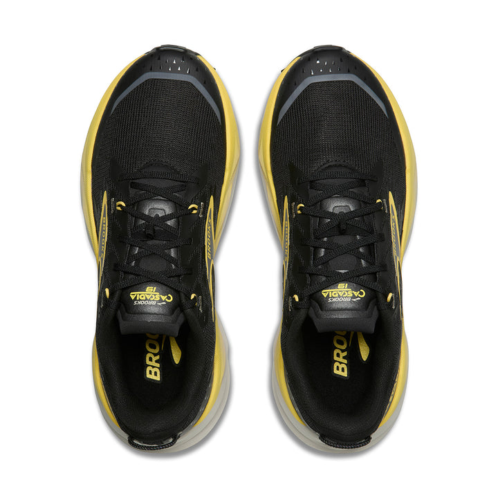 Brooks Cascadia 19 Mens | Black/yellow/chateau
