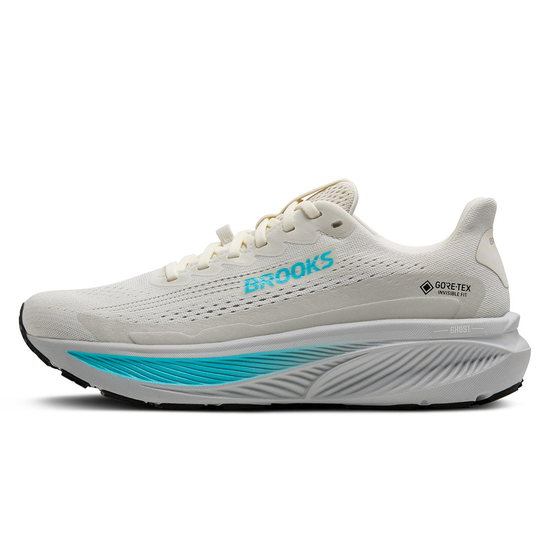 Brooks Ghost 17 GTX Womens | Coconut/Oyster/Blue