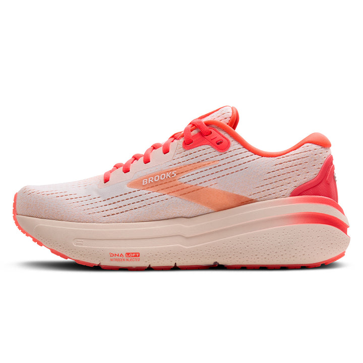 Brooks Ghost Max 2 Womens | White/peach/coral
