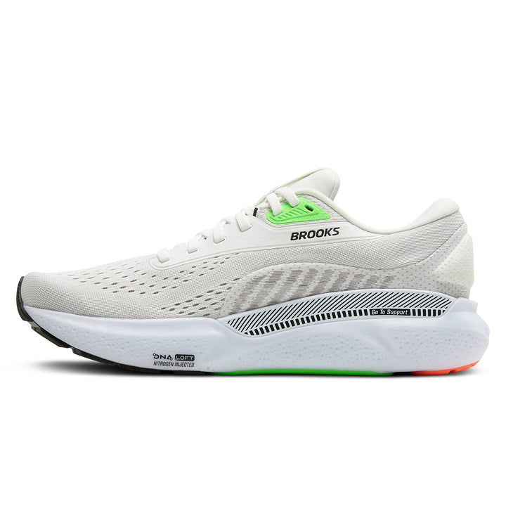 Brooks Adrenaline GTS 24 Mens | White/gecko/atomizer