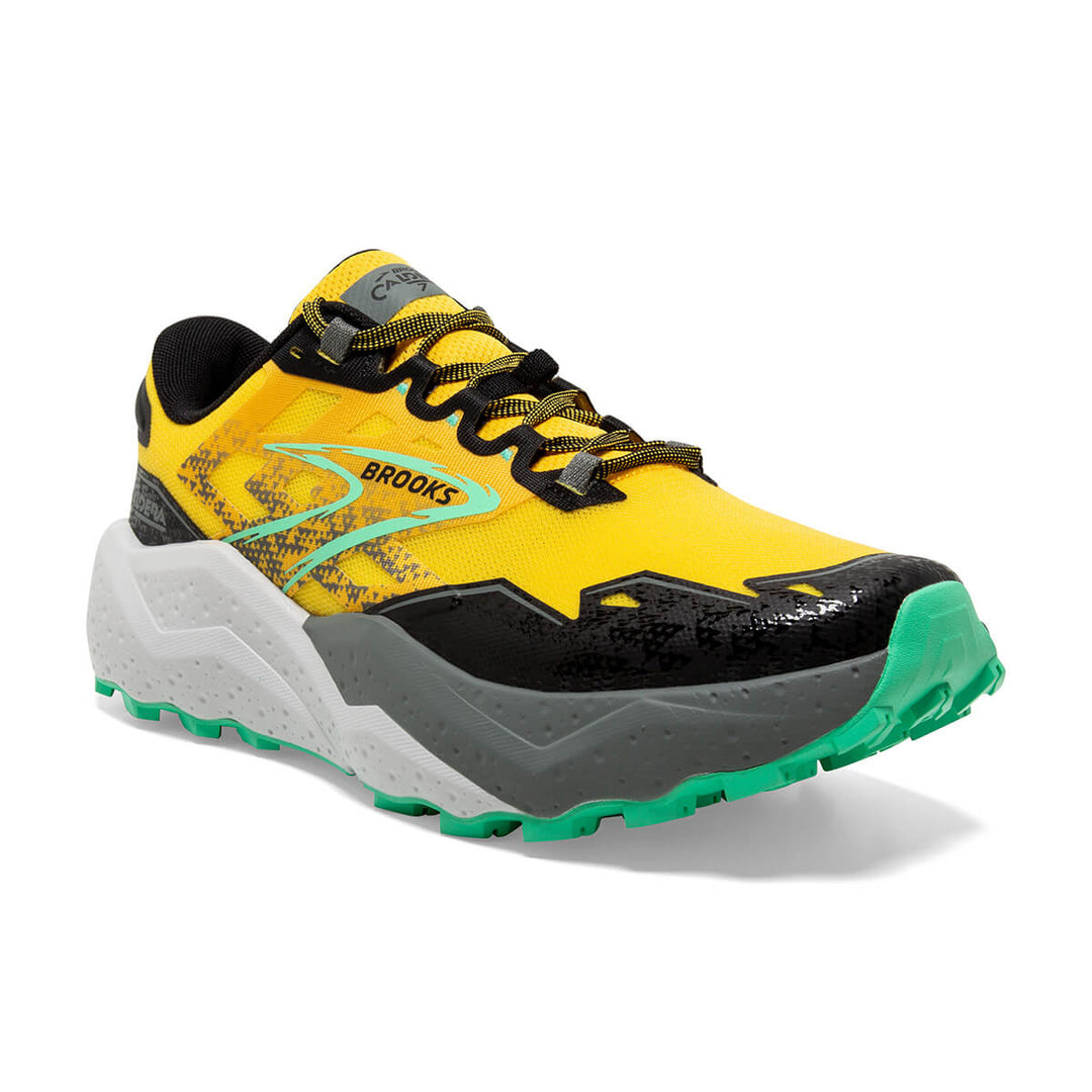 Brooks Caldera 7 Mens | Lemon Chrome/black/springbud