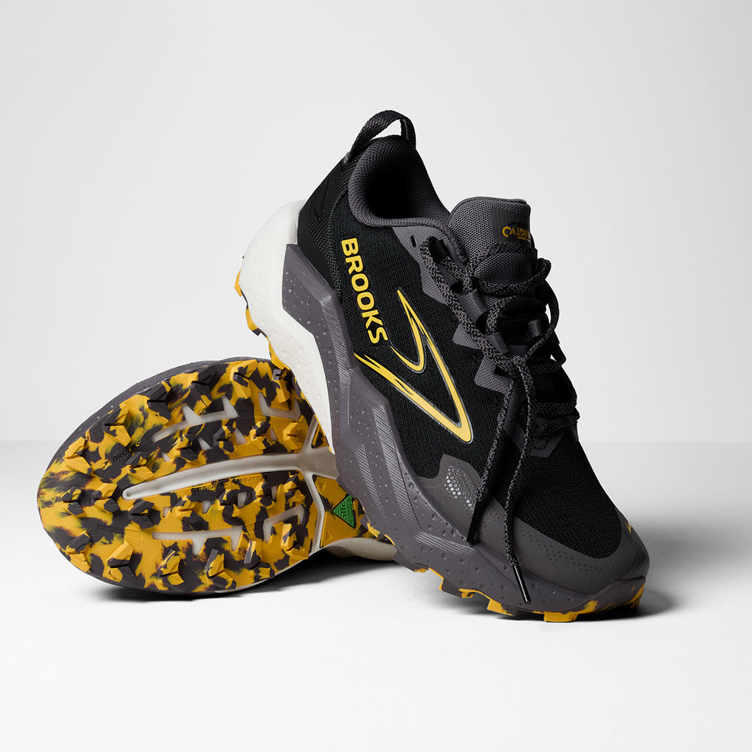 Brooks Caldera 8 Mens | Black/rabbit/zest
