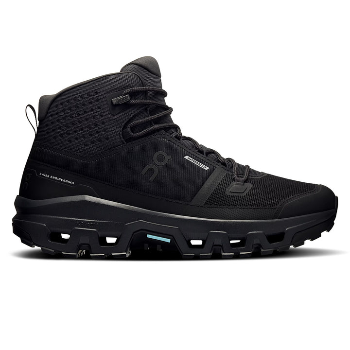 On Cloudrock Mid Waterproof Mens | Black/Black