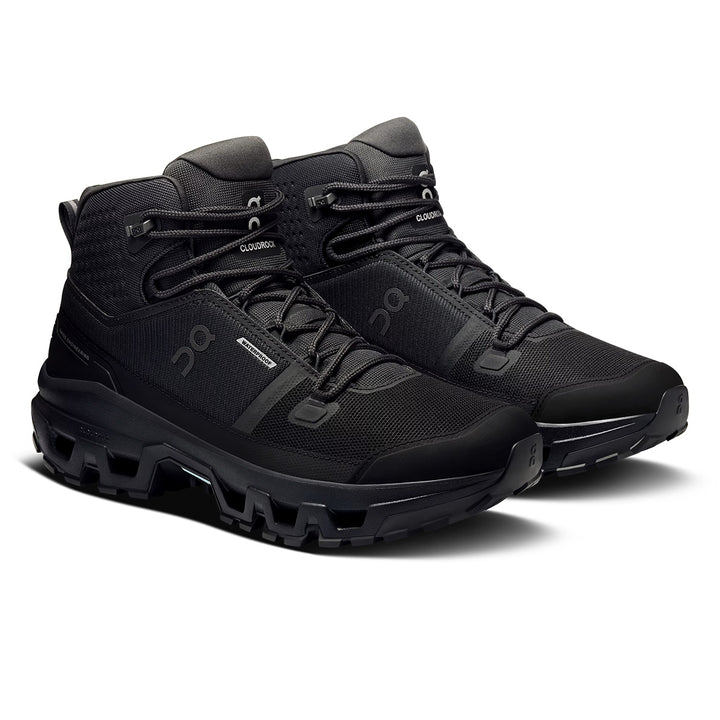 On Cloudrock Mid Waterproof Mens | Black/Black