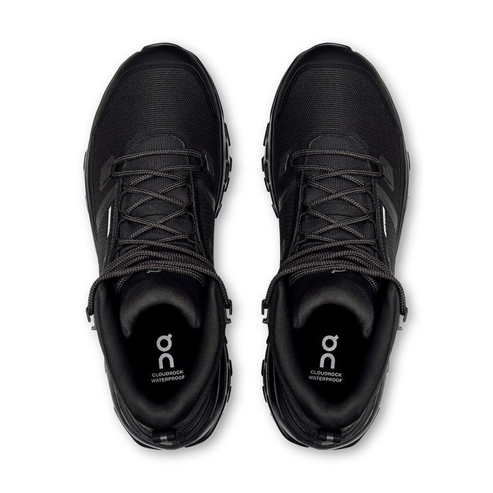On Cloudrock Mid Waterproof Mens | Black/Black