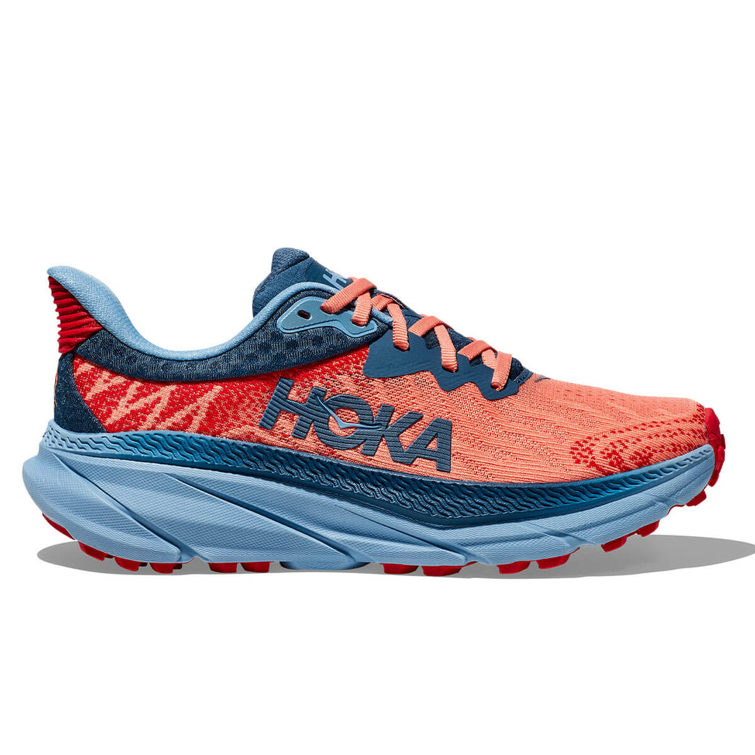 Hoka Challenger 7 Womens Trail Running Shoes | Papaya / Real Teal