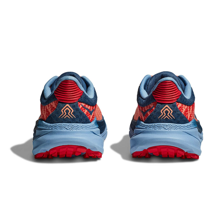 Hoka Challenger 7 Womens Trail Running Shoes | Papaya / Real Teal heel