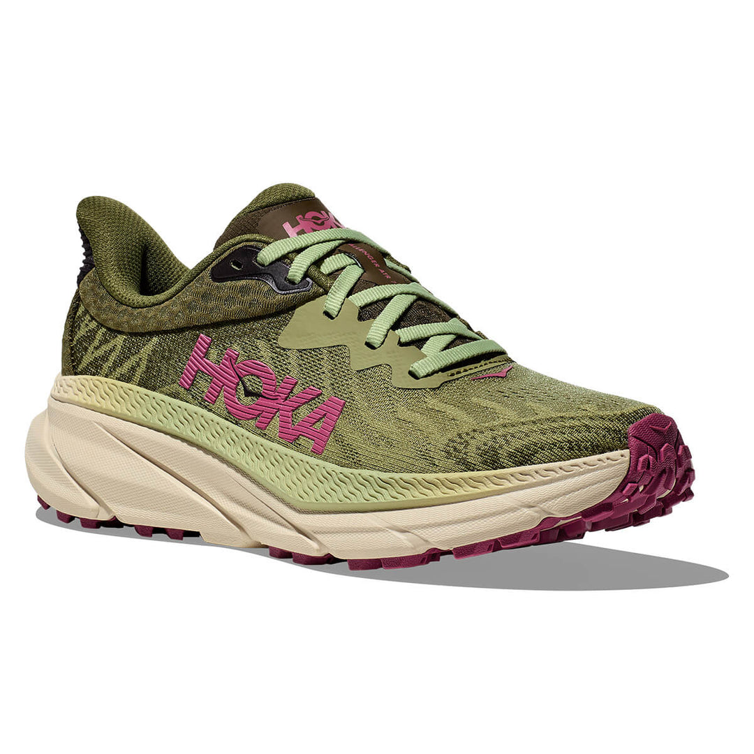 Hoka Challenger 7 Womens | Forest Floor front rocker