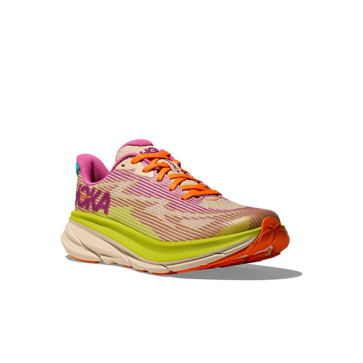 Hoka Clifton 9 Junior | Fuchsia / Vanilla front