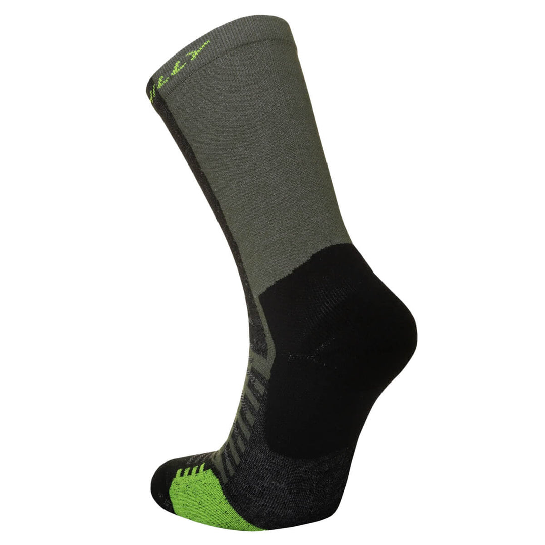 Hilly Active Crew Running Socks khaki back