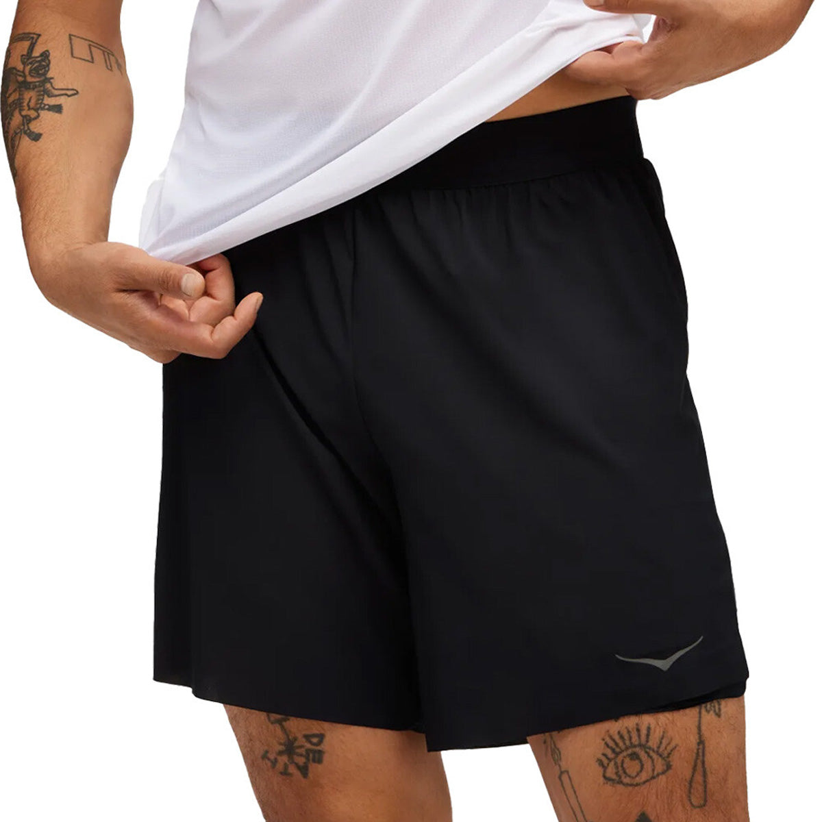 Hoka Glide 7 Short 2 In 1 Mens | Black – Alexandra Sports