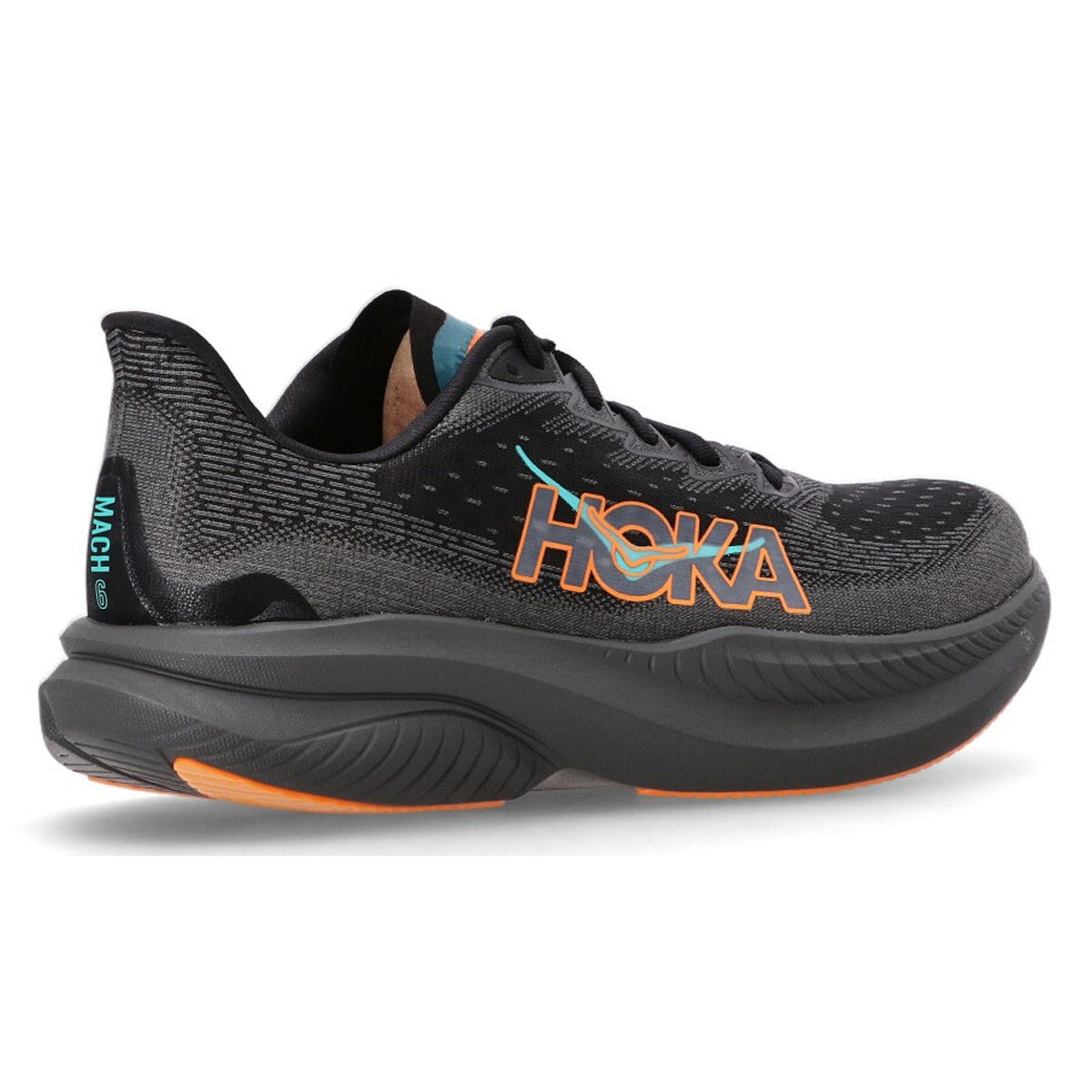 Hoka Mach 6 Mens | Black / Electric Tangerine – Alexandra Sports