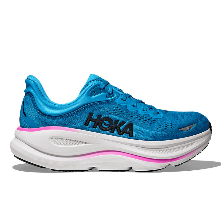Hoka Bondi 9 Womens | Skyward Blue / Neon Fuchsia