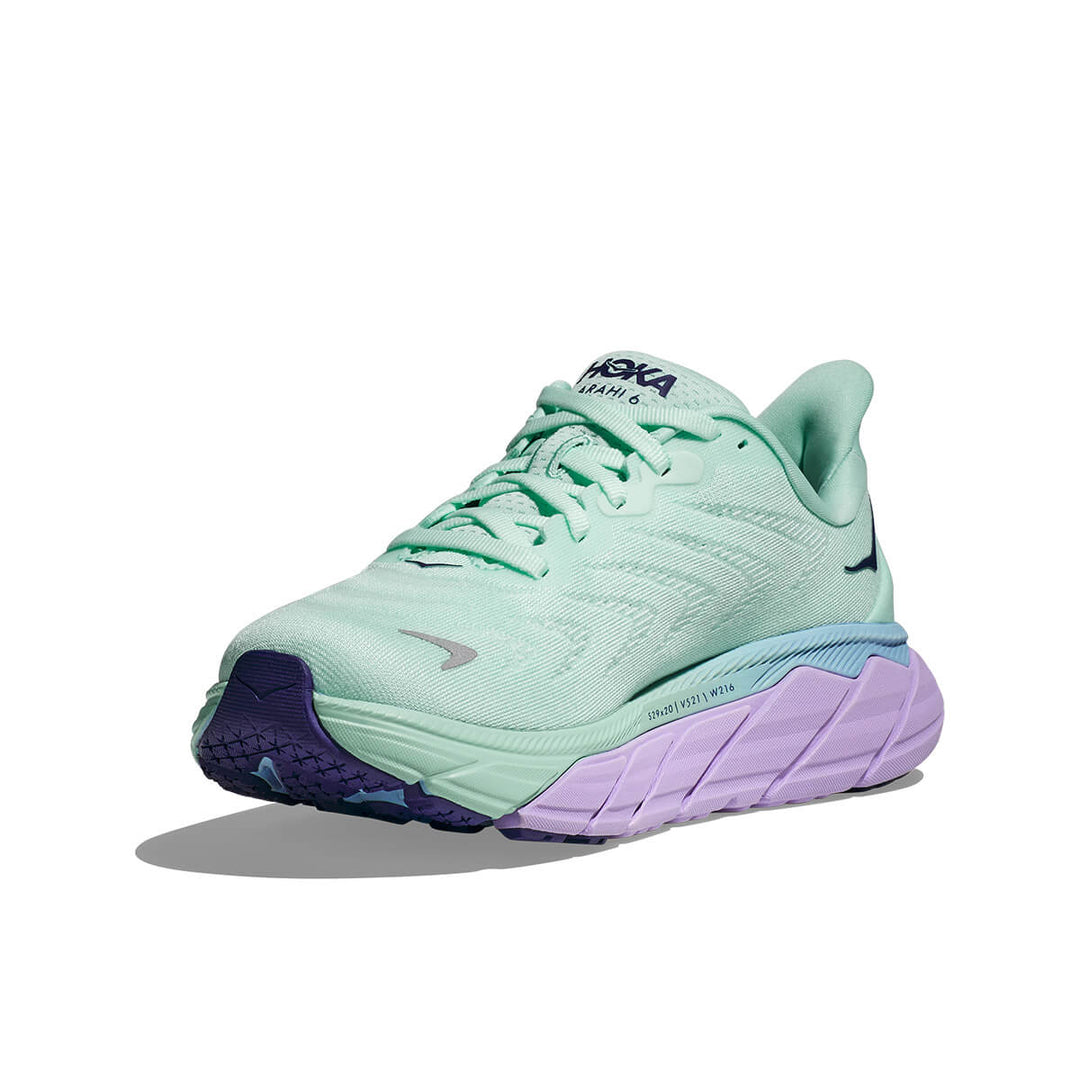 Hoka Arahi 6 Womens Running Shoes | Sunlit Ocean / Lilac Mist | front medial