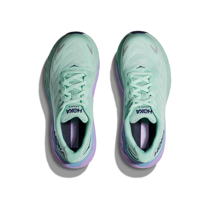 Hoka Arahi 6 Womens Running Shoes | Sunlit Ocean / Lilac Mist | top