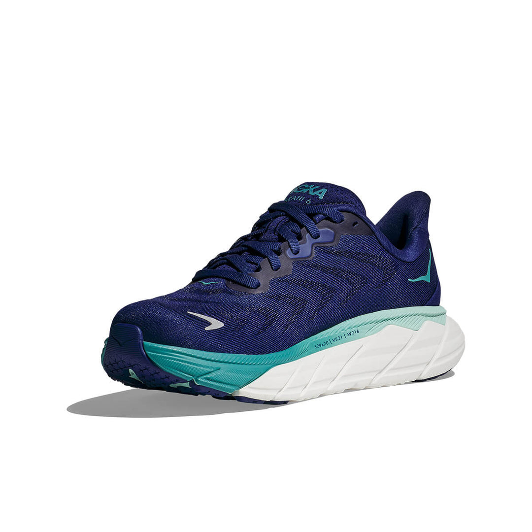 Hoka Arahi 6 Womens Running Shoes | Bellwether Blue / Ocean Mist | front 2