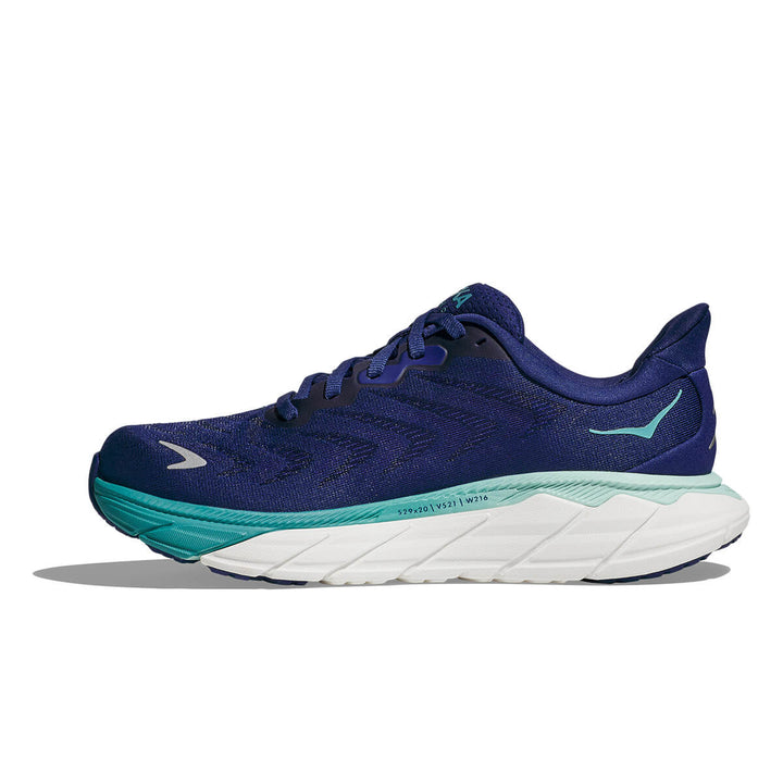 Hoka Arahi 6 Womens Running Shoes | Bellwether Blue / Ocean Mist | medial view