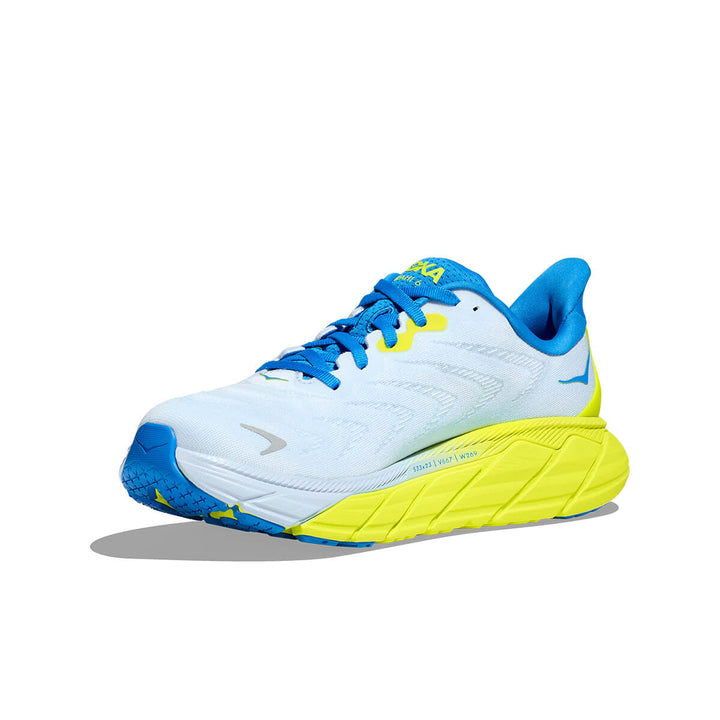 Hoka Arahi 6 Mens Running Shoes | Ice Water / Evening Primrose | front medial