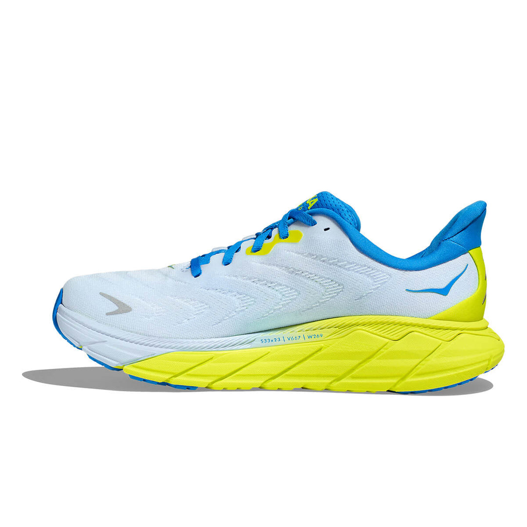 Hoka Arahi 6 Mens Running Shoes | Ice Water / Evening Primrose | medial